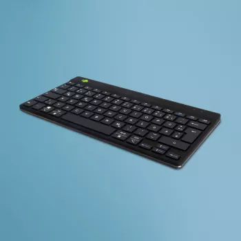 Ergonominė klaviatūra R-Go Tools R-Go Compact Break, kompaktiška klaviatūra su pertraukų programine įranga, QWERTZ (DE), Bluetooth, juoda
