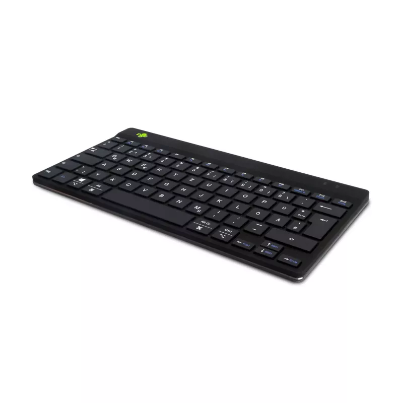 Ergonominė klaviatūra R-Go Tools R-Go Compact Break, kompaktiška klaviatūra su pertraukų programine įranga, QWERTZ (DE), Bluetooth, juoda