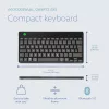 Ergonominė klaviatūra R-Go Tools R-Go Compact Break, kompaktiška klaviatūra su pertraukų programine įranga, QWERTZ (DE), Bluetooth, juoda