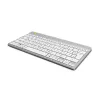 Ergonominė klaviatūra R-Go Tools R-Go Compact Break, kompaktiška klaviatūra su pertraukų programine įranga, QWERTZ (DE), Bluetooth, balta