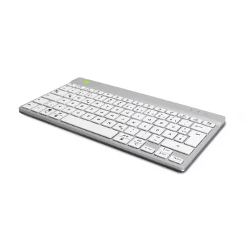 Ergonominė klaviatūra R-Go Tools R-Go Compact Break, kompaktiška klaviatūra su pertraukų programine įranga, QWERTZ (DE), Bluetooth, balta
