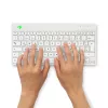 Ergonominė klaviatūra R-Go Tools R-Go Compact Break, kompaktiška klaviatūra su pertraukų programine įranga, QWERTZ (DE), Bluetooth, balta