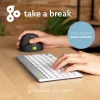 Ergonominė klaviatūra R-Go Tools R-Go Compact Break, kompaktiška klaviatūra su pertraukų programine įranga, QWERTZ (DE), Bluetooth, balta
