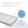 Ergonominė klaviatūra R-Go Tools R-Go Compact Break, kompaktiška klaviatūra su pertraukų programine įranga, QWERTZ (DE), Bluetooth, balta