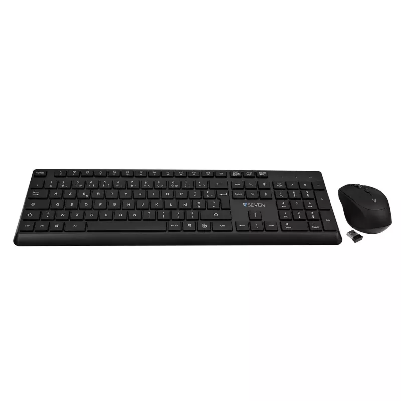 Belaidės klaviatūros ir pelės rinkinys V7 CKW350FR pilno dydžio AZERTY