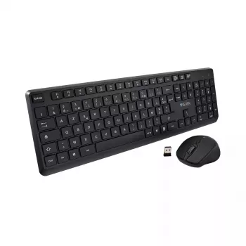 Belaidės klaviatūros ir pelės rinkinys V7 CKW350FR pilno dydžio AZERTY