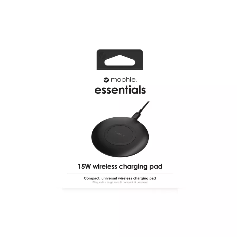 mophie essentials belaidis įkrovimo kilimėlis 15 W išmaniajam telefonui juodas USB vidaus