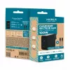 Ravanson Mobilis Charger 100W GaN 2×USB‑C + 1×USB‑A AC indoor — nešiojamam kompiuteriui, išmaniajam telefonui, planšetiniam kompiuteriui — juoda
