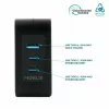 Ravanson Mobilis Charger 100W GaN 2×USB‑C + 1×USB‑A AC indoor — nešiojamam kompiuteriui, išmaniajam telefonui, planšetiniam kompiuteriui — juoda