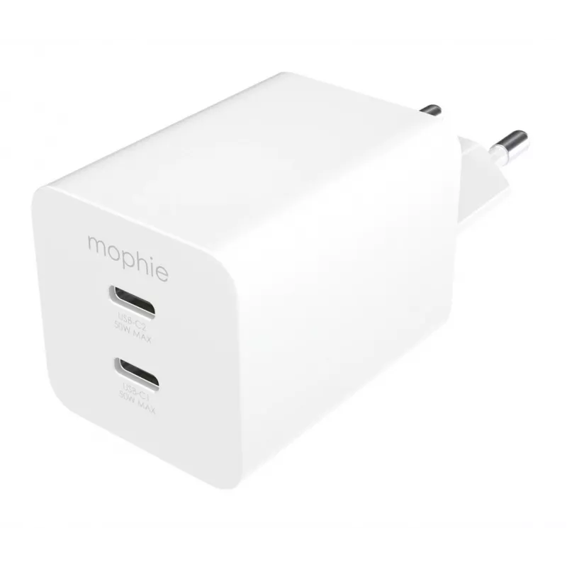 Maitinimo adapteris Zagg 50W 2x USB-C baltas — Zagg mophie essentials
