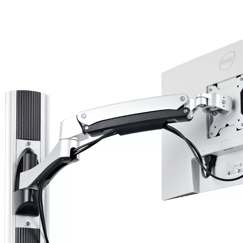 StarTech.com Wall Mount Workstation, VESA Mount For 32 inch Monitors (22lb/10kg), Fully Articulating Single Monitor Mount & klaviatūra Tray w/Desktop Computer/PC Bracket, Standing Desk