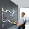StarTech.com Wall Mount Workstation, VESA Mount For 32 inch Monitors (22lb/10kg), Fully Articulating Single Monitor Mount & klaviatūra Tray w/Desktop Computer/PC Bracket, Standing Desk