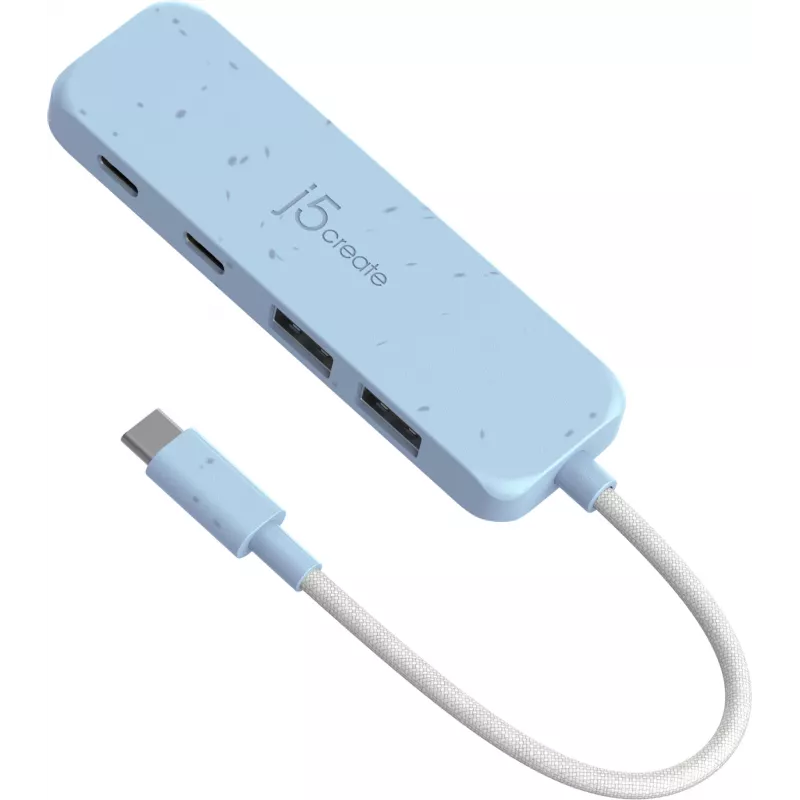 „j5create“ ekologiškas USB-C į 4 prievadų Type-C ir Type-A Gen 2 šakotuvas