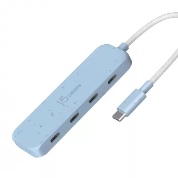 USB-C šakotuvas j5create JCH345EC-N 4 prievadų Type-C Gen 2 10000 Mbit/s