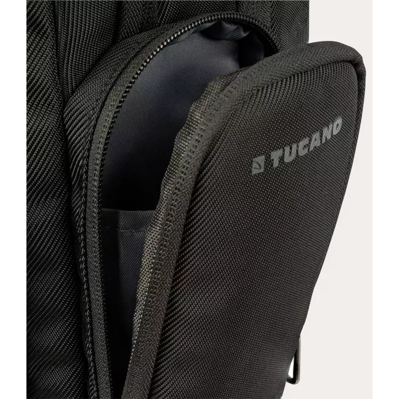 Laisvalaikio kuprinė Tucano Sole Gravity juoda medžiaga plotis 340mm gylis 210mm aukštis 490mm