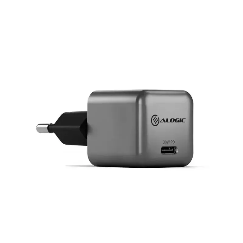 ALOGIC 1X30 30W Rapid Power USB-C MINI GaN įkroviklis, patalpų kintamoji srovė, mobilusis telefonas, nešiojamasis kompiuteris, išmanusis telefonas, planšetinis kompiuteris