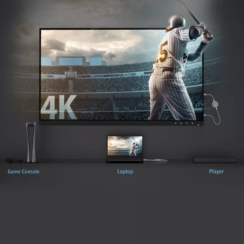 j5create JVAW75 ScreenCast 4K belaidžio vaizdo HDMI™ plėtiklis, pilkas/baltas