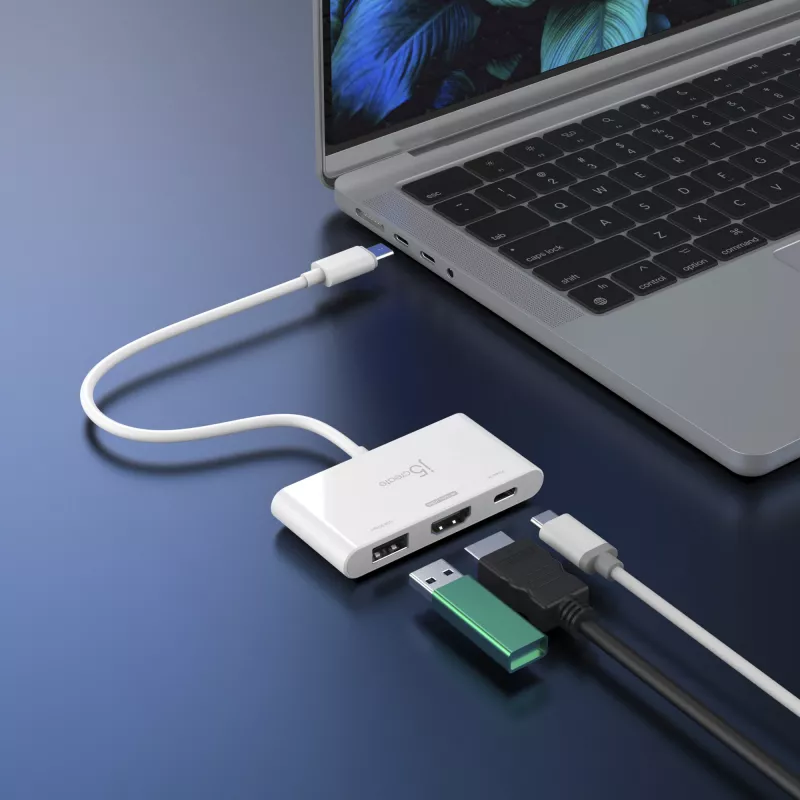 j5create JCA399 USB-C® į HDMI™ 4K144Hz ir USB™ 3.2 su 100W įkrovimu, juoda
