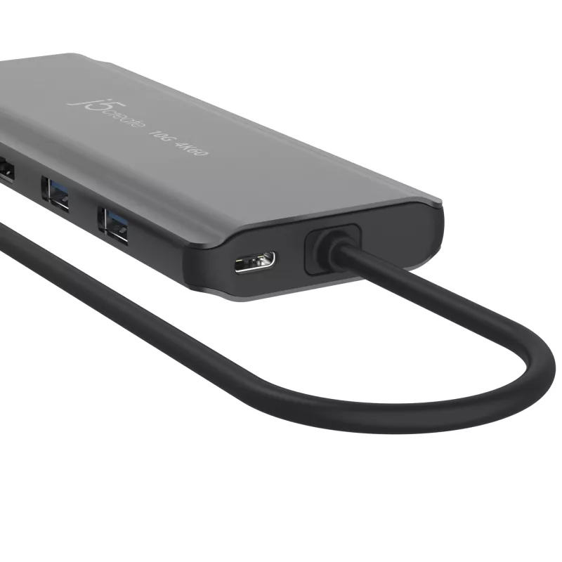 j5create JCD398 USB-C® Dvigubas 4K HDMI™ 10 Gbps Mini Dokas, Juodas