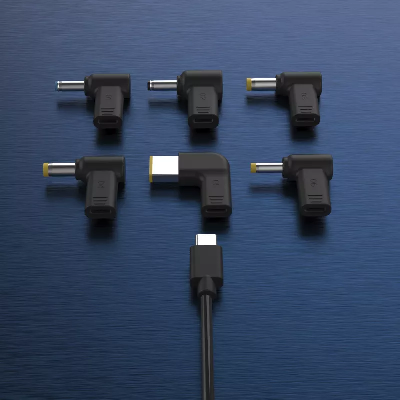 j5create JUP1565DC 67W GaN PD USB-C® mini įkroviklis su 6 tipų nuolatinės srovės jungtimis-EU, juodas