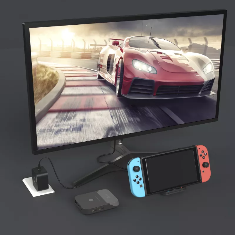 j5create JCD620 Mini dokinė stotelė Nintendo Switch™, juoda