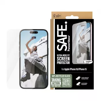 PanzerGlass SAFE. by ® ekrano apsauga iPhone '24 6,1 colio | Ultra-Wide Fit