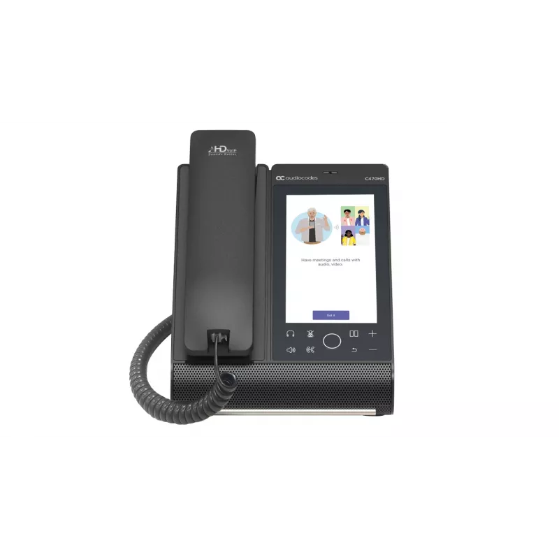 AudioCodes Teams C470HD Total Touch IP telefonas PoE GbE su integruotu BT ir dviejų juostų „Wi-Fi“