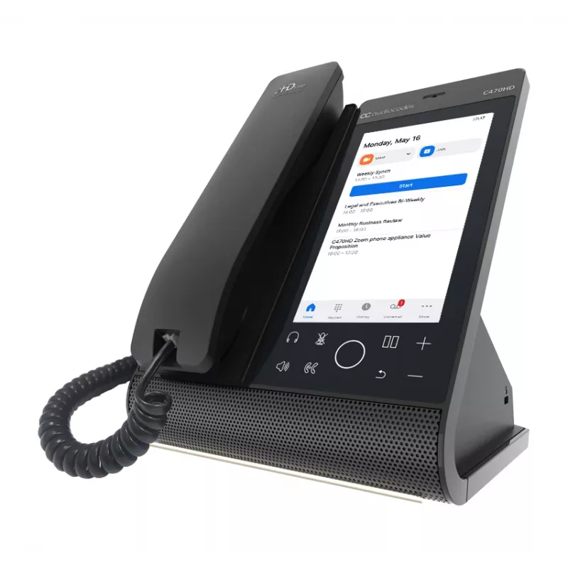 AudioCodes Teams C470HD Total Touch IP telefonas PoE GbE su integruotu BT ir dviejų juostų „Wi-Fi“
