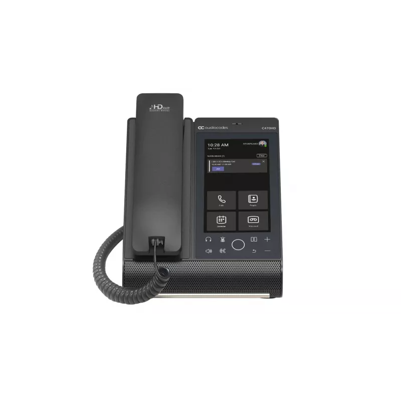 AudioCodes Teams C470HD Total Touch IP telefonas PoE GbE su integruotu BT ir dviejų juostų „Wi-Fi“