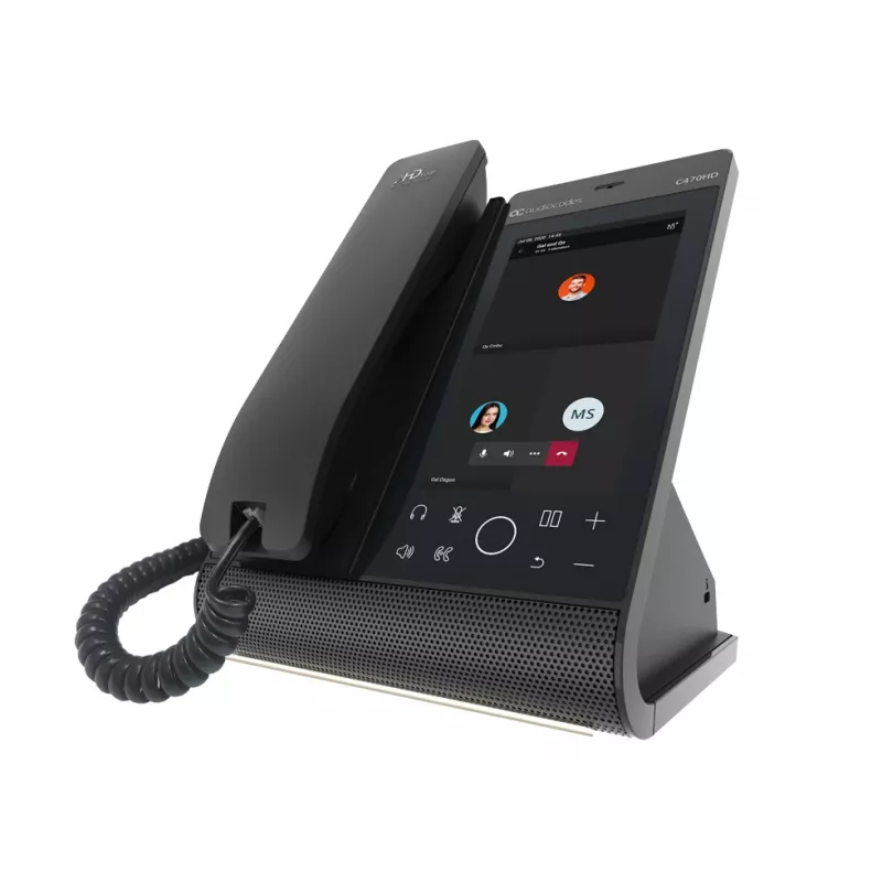 AudioCodes Teams C470HD Total Touch IP telefonas PoE GbE su integruotu BT ir dviejų juostų „Wi-Fi“