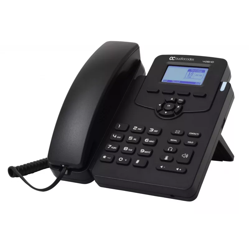 AudioCodes 405HD IP telefonas juodas 2 linijos LCD