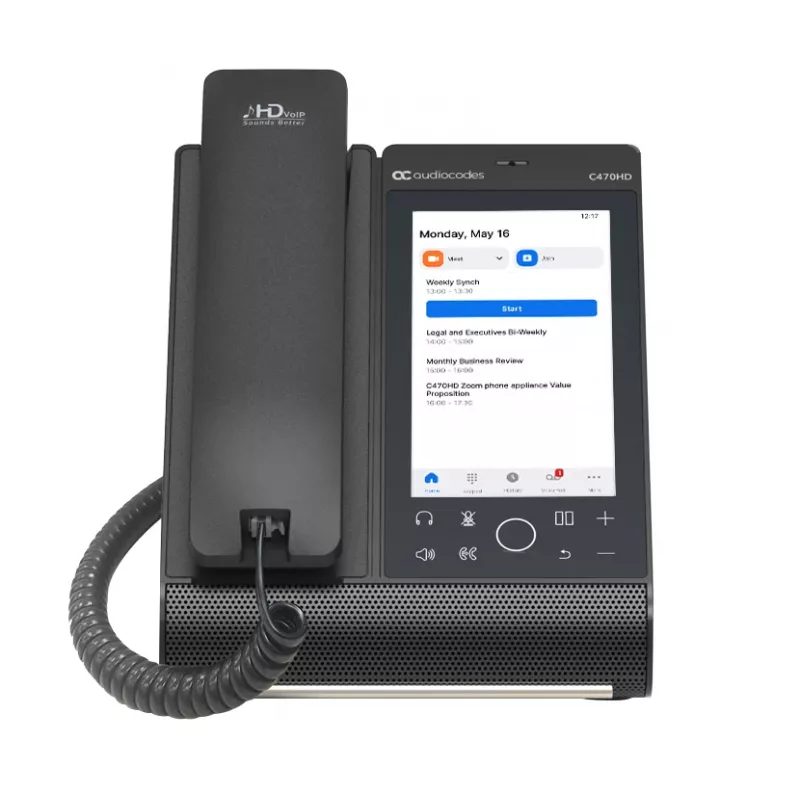 IP telefonas AudioCodes Teams C470HD PoE GbE laidinis ragelis Android