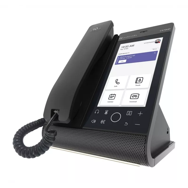 IP telefonas AudioCodes Teams C470HD PoE GbE laidinis ragelis Android