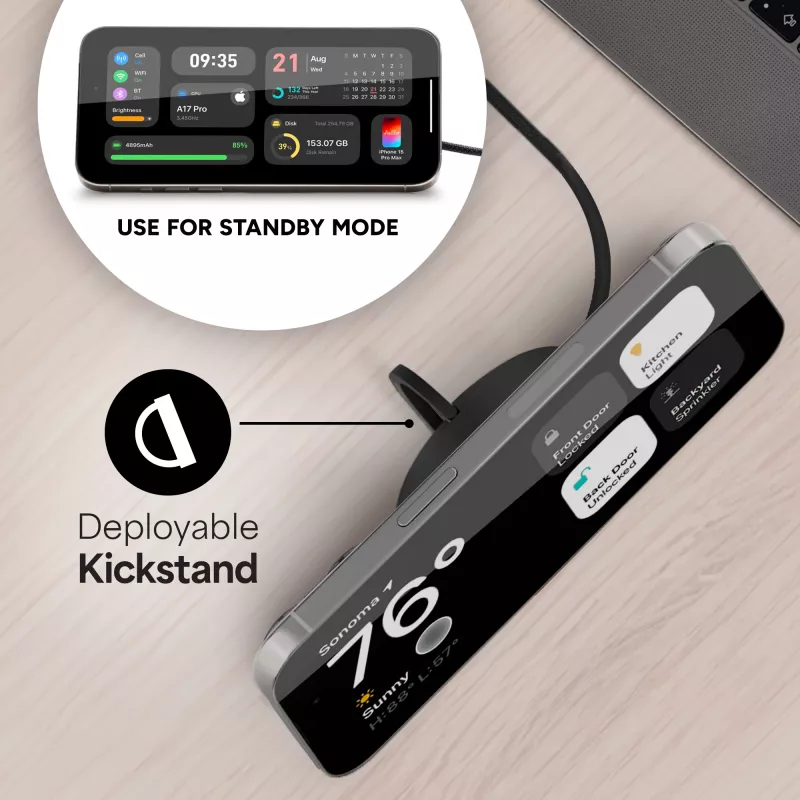 mophie Qi2 Magnetinis Kroviklis Išmaniajam Telefonui Juodas USB Belaidis Įkrovimas Greitasis Įkrovimas Vidaus