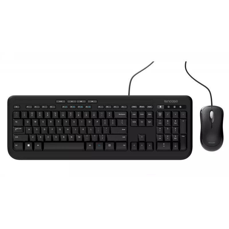 Incase Designed by Microsoft Wired Desktop 600 klaviatūra Pelė įtraukta Universal USB QWERTY UK anglų Juoda