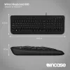 Laidinė pilno dydžio klaviatūra Incase Designed by Microsoft Wired 600 — USB, QWERTY, UK English, juoda