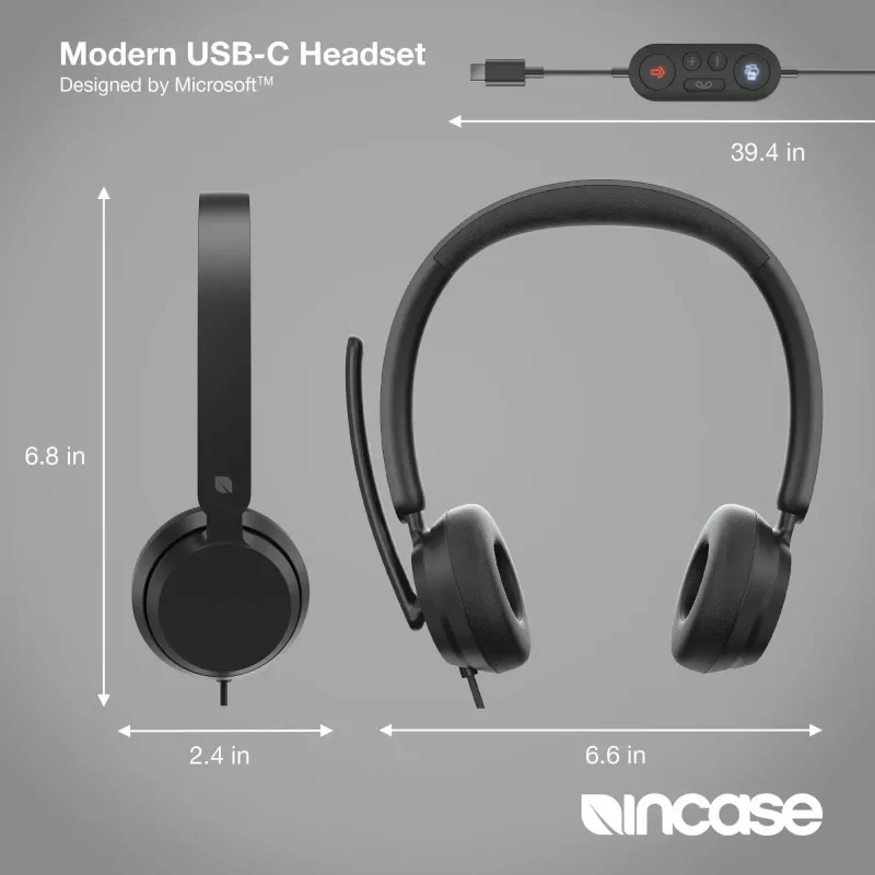 Incase Designed by Microsoft Modern USB-C Headset Wired Head-band Office/Call center USB Type-C Juoda
