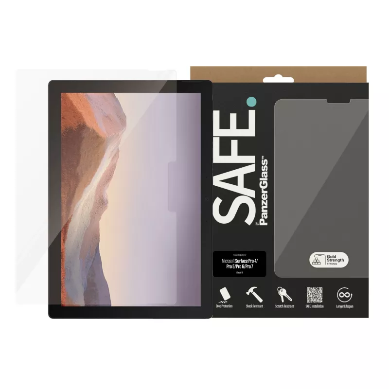 Stiklinė ekrano apsauga PanzerGlass SAFE. Surface Pro 4 Pro 5 Pro 6 Pro 7 grūdintam stiklui