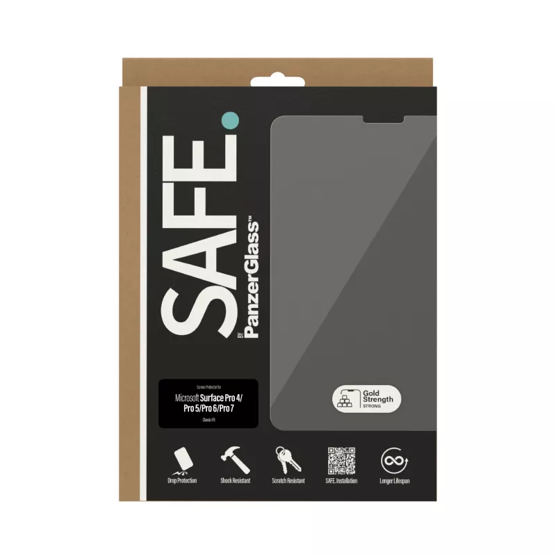 Stiklinė ekrano apsauga PanzerGlass SAFE. Surface Pro 4 Pro 5 Pro 6 Pro 7 grūdintam stiklui