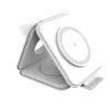 j5create Qi2 3-in-1 Magnetinė Kelioninė Belaidė Įkrovimo Stotelė USB Greitas Įkrovimas Balta