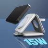 j5create Qi2 3-in-1 Magnetinė Kelioninė Belaidė Įkrovimo Stotelė USB Greitas Įkrovimas Balta