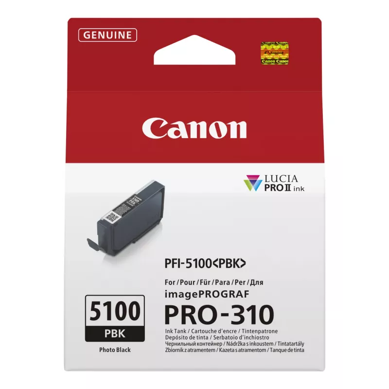 Canon PFI-5100 PBK rašalo kasetė 1 vnt. Originali Photo Juoda