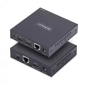StarTech.com HDMI KVM ilgiklis per IP tinklą, 4K 60Hz, nereikalaujantis tvarkyklių, HDMI ir USB per Ethernet/CAT6, AVoIP, siųstuvo ir imtuvo rinkinys, įskaitant montavimo rinkinius