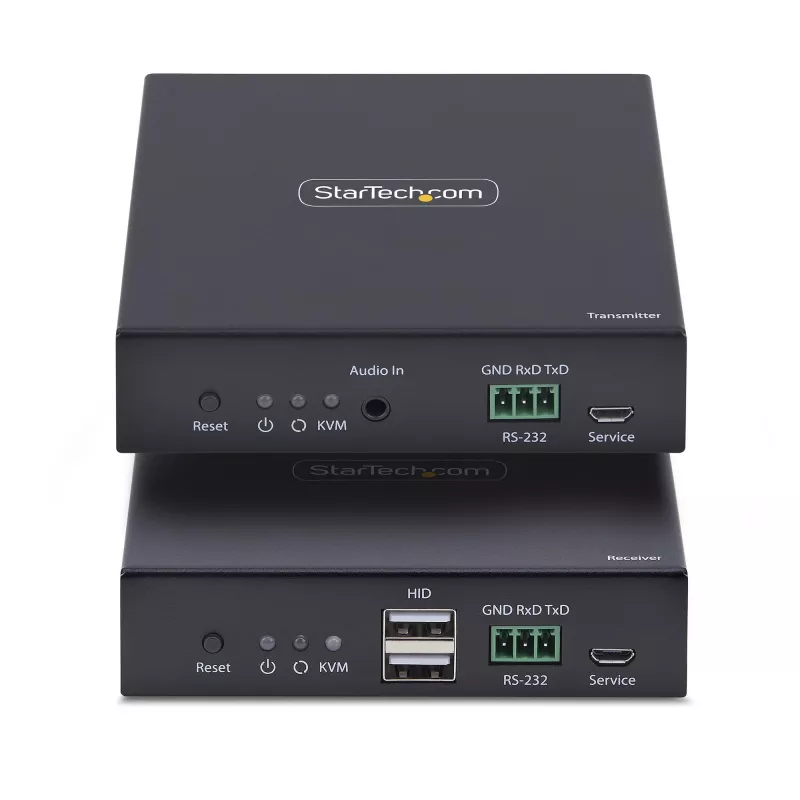 StarTech.com HDMI KVM ilgiklis per IP tinklą, 4K 60Hz, nereikalaujantis tvarkyklių, HDMI ir USB per Ethernet/CAT6, AVoIP, siųstuvo ir imtuvo rinkinys, įskaitant montavimo rinkinius