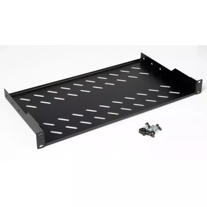 Stovo lentyna ROLINE 19 colių 1U 250 mm gylio 15 kg juoda