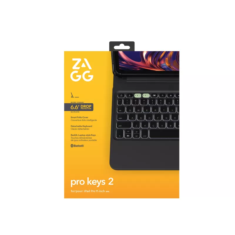 ZAGG Pro Keys 2 QWERTZ Vokiška Bluetooth juoda