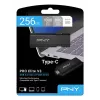 USB atmintinė PNY PRO Elite V3 256 GB USB Type-C 3.2 Gen 1 (3.1 Gen 1) Juoda — slankioji forma