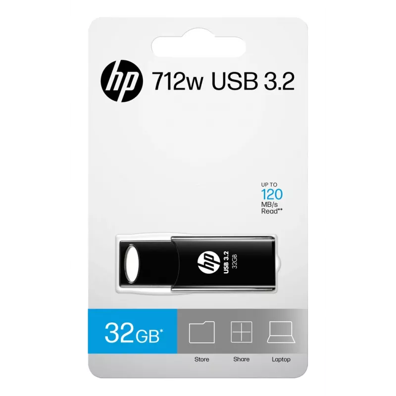 HP 712w USB atmintinė 32 GB USB Type-A 3.2 Gen 1 (3.1 Gen 1) juoda