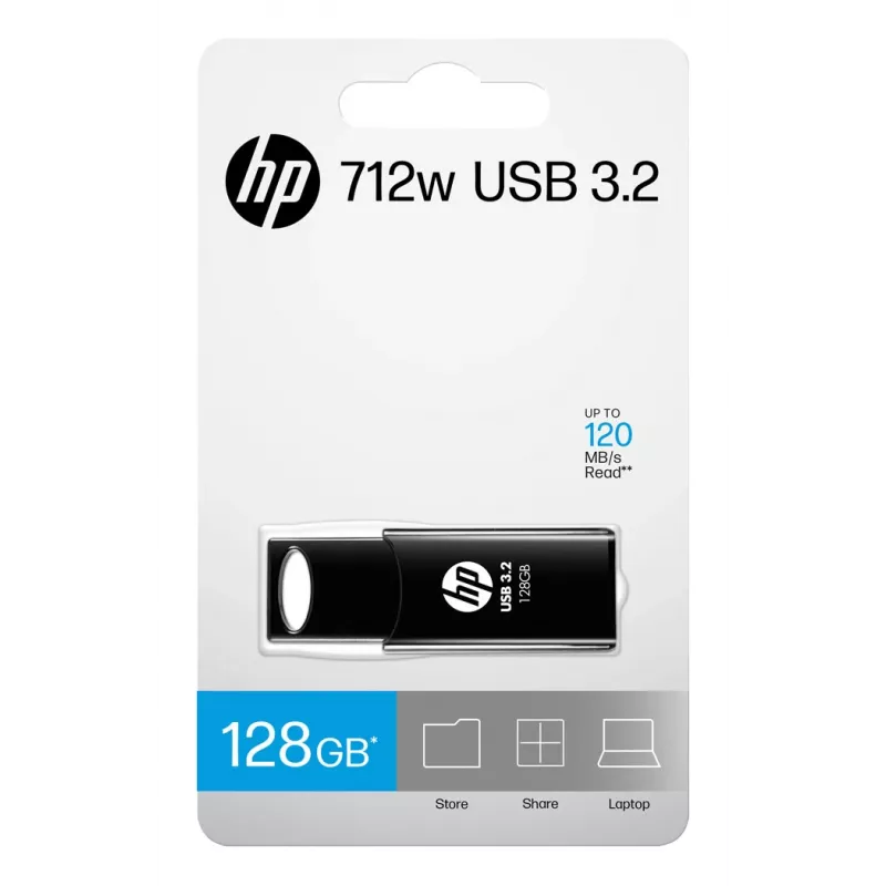 HP 712w USB atmintukas 128 GB USB Type-A 3.2 Gen 1 (3.1 Gen 1) juodas