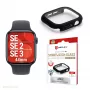 Ekrano apsauga PanzerGlass Displex 10H, skirta Apple Watch SE3/SE2/SE (44 mm) – visą korpusą dengianti, IP68, užsegama, juoda matinė